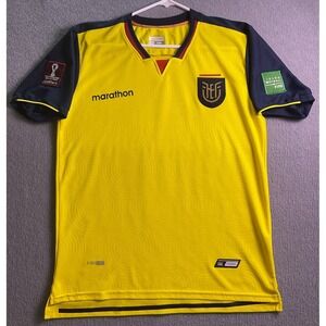 Official Marathon Ecuador Home Jersey 2020-2021 Yellow Size Men's Large